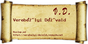 Verebélyi Dévald névjegykártya